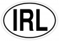 Preview: Aufkleber Irland "IRL" oval weiß